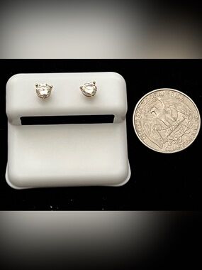 1 CTW Moissanite Solitaire Stud Earrings | 925 Sterling Silver | Screw Backs
